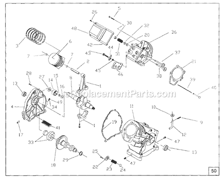 Page B Diagram and Parts List for 1210-0  Briggs and Stratton Pressure Washer